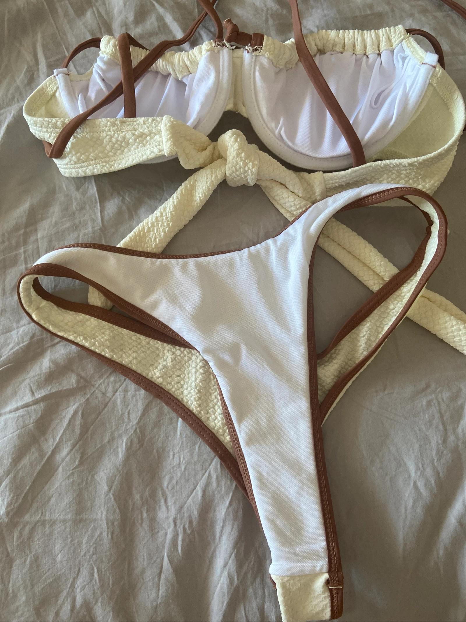 Bikini boho bege + castanho tamanho S – photo 6